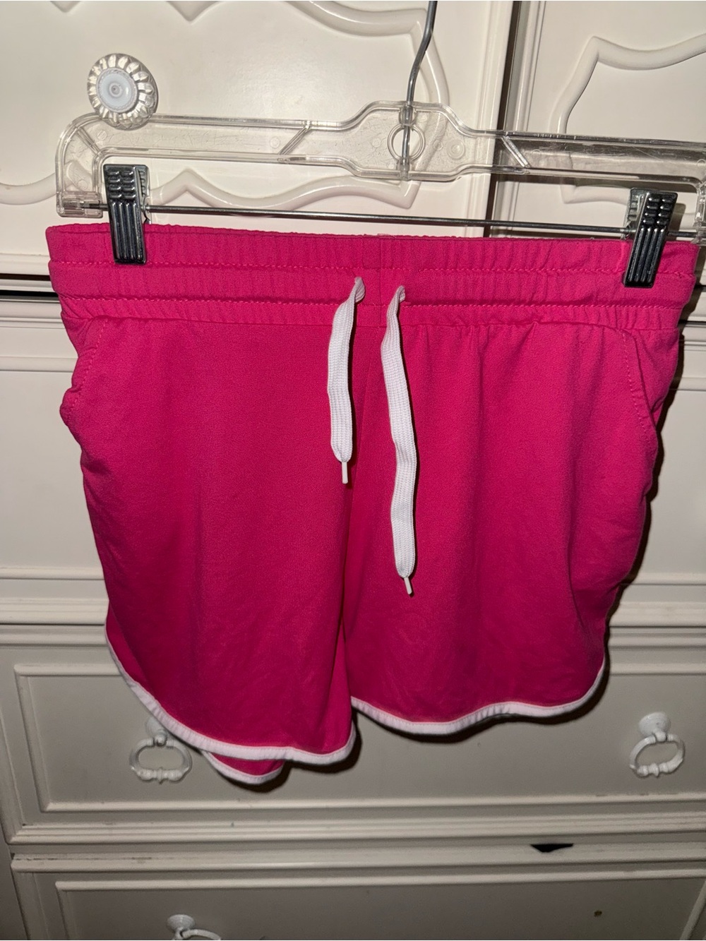 Women’s Hot Pink Drawstring Athletic Shorts